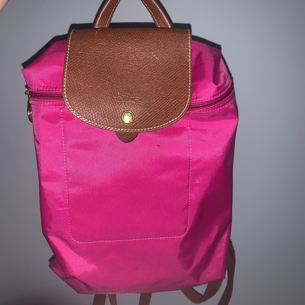 LongChamp Le Pliage Pink Mini Backpack